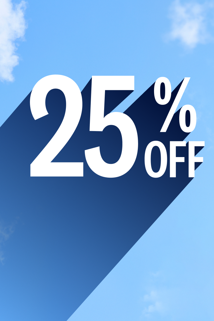 25% off banner