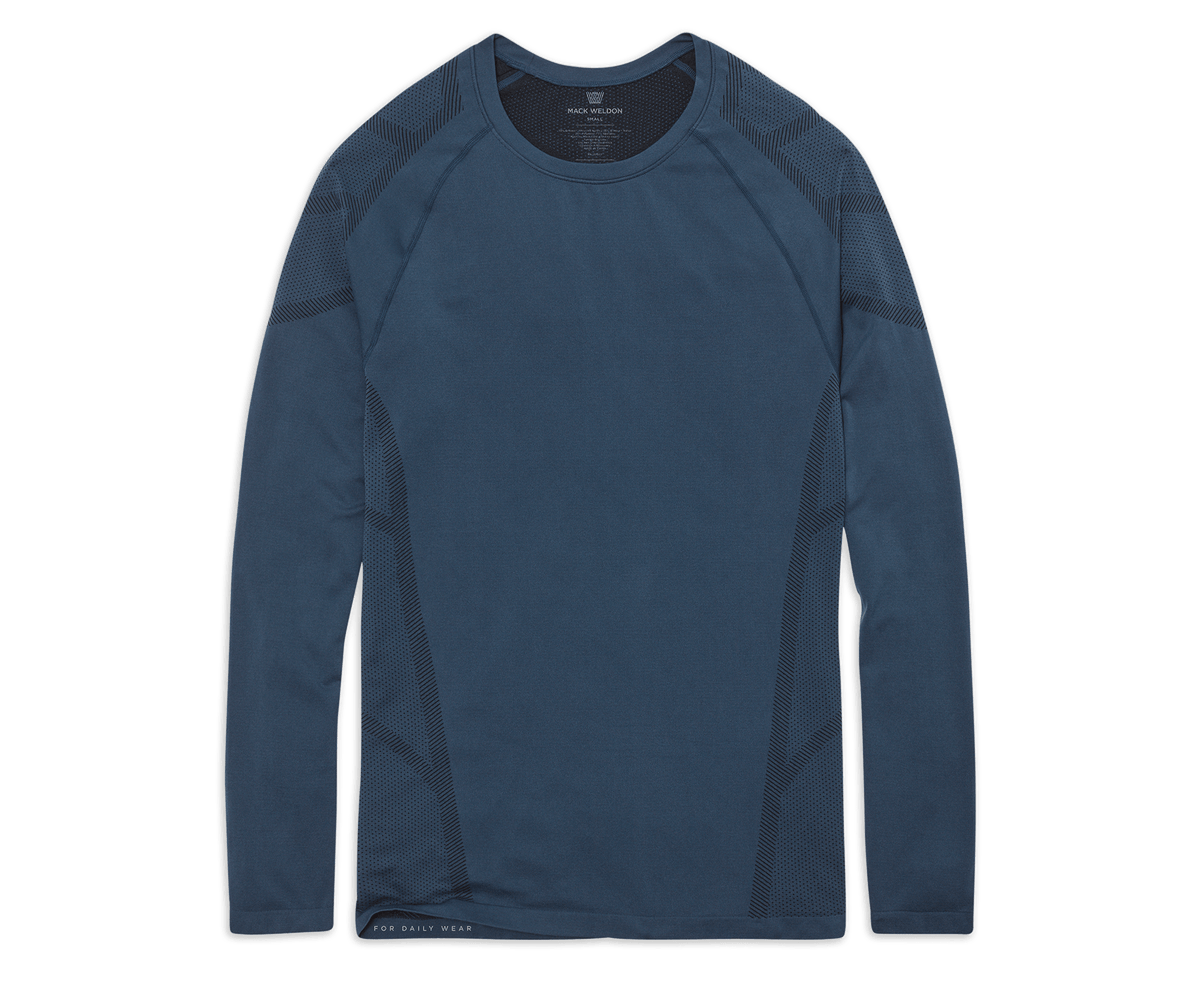 Stealth Long Sleeve T-Shirt True Navy – Mack Weldon