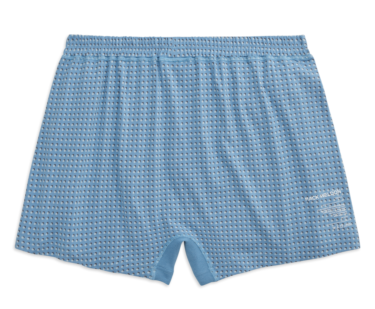 18Hour Jersey Knit Boxer Chambray Shadow Dot Mack Weldon