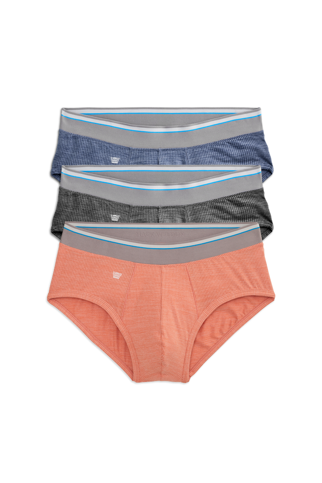 Front view of 3 pack Airknitx brief in Last Light
