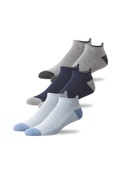 Front view of 3 Pack Everyday Ankle Sock in Winter Pack