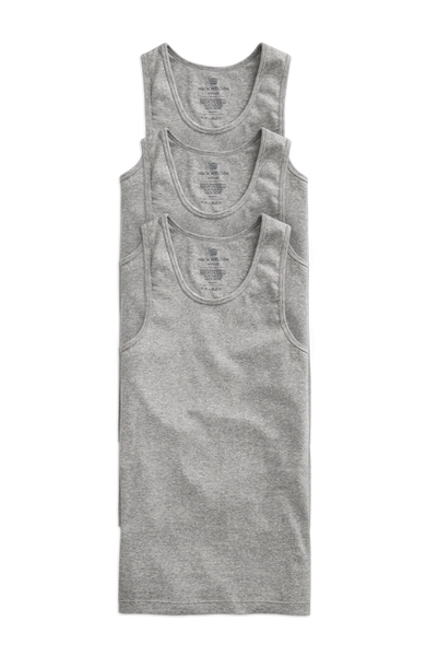 3 Pack 18 Hour Rib Tank in Grey Heather