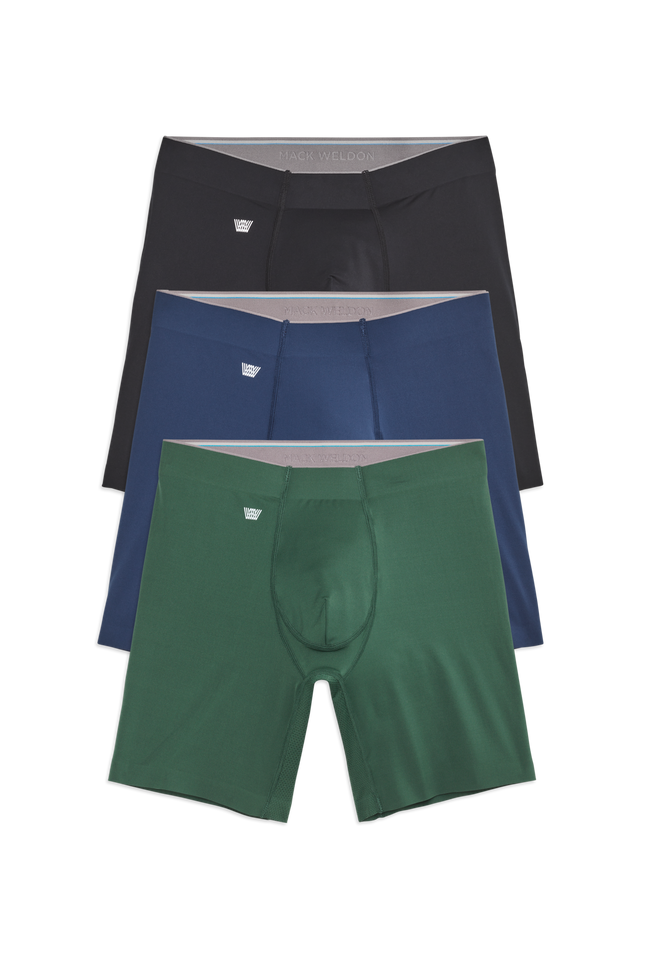 Front view of 3 pack Stealth Pro Boxer Brief in Morning Run