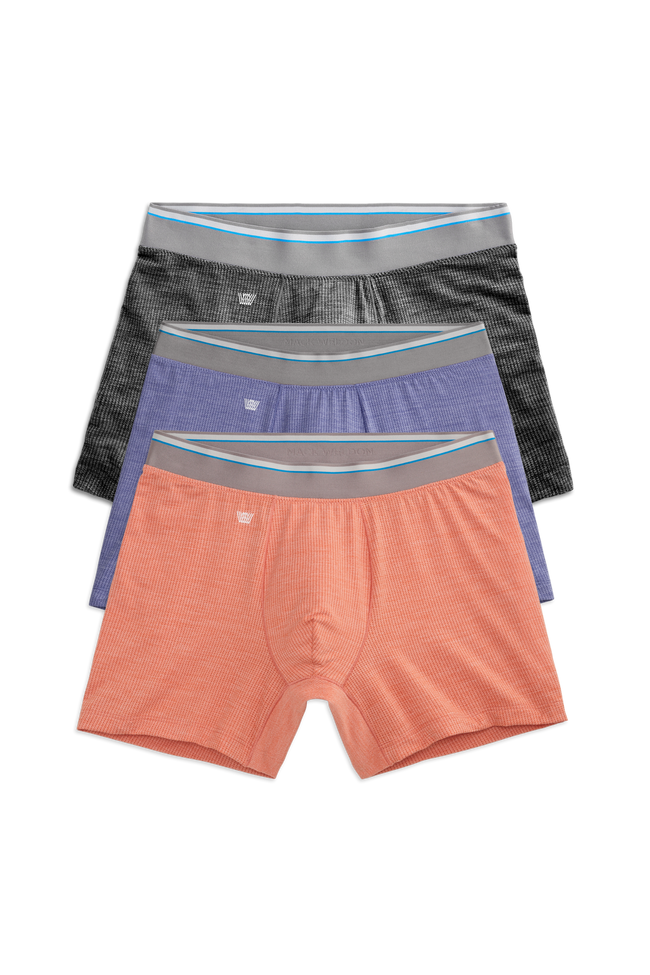 Front view of 3 pack Airknitx Boxer Brief in Fire & Ash