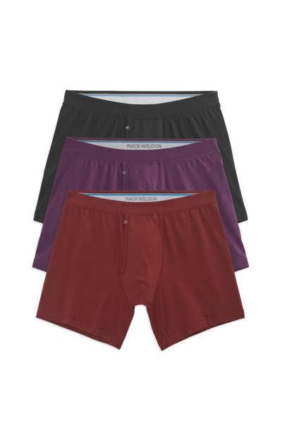 Front view of 3 pack Silver Boxer Brief in Heart and Soul