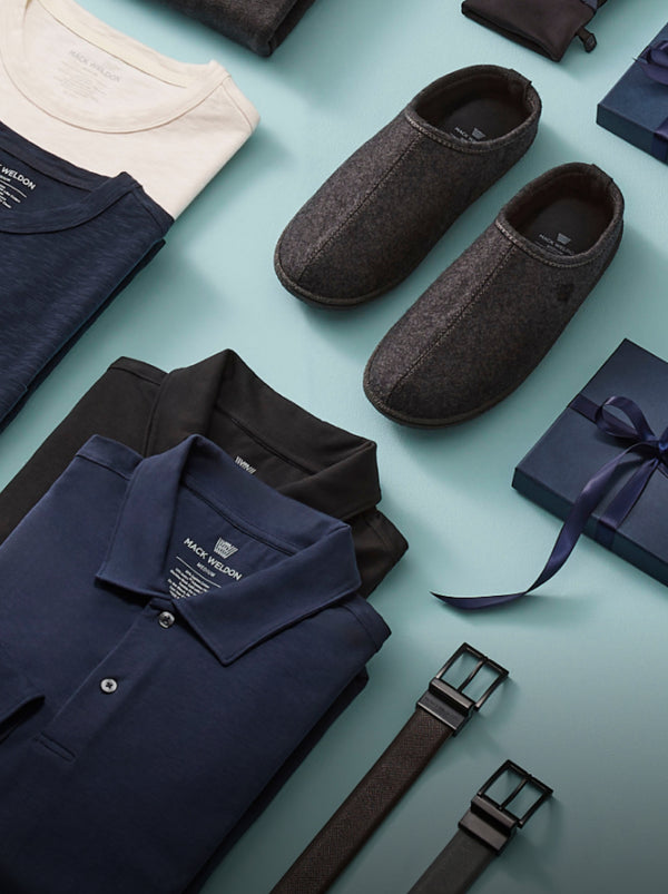 Laydown of Mack Weldon Products