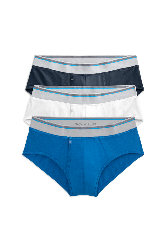 Front view of 3 pack 18 hour jersey brief in cloud cover