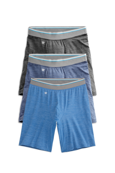 Front view of 3 pack airknitx 8" boxer brief in Racing Day