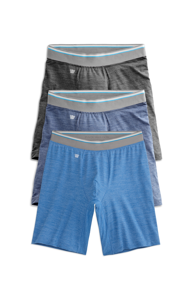 Front view of 3 pack airknitx 8" boxer brief in Racing Day