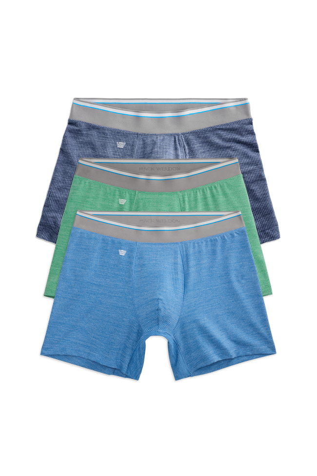 Front view of 3 pack Airknit Boxer Brief in Morning Hike