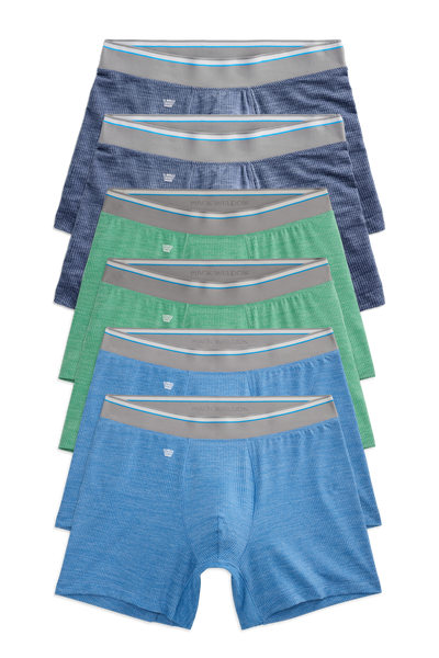 Front view of 6 pack Airknitx Boxer Brief in Morning Hike