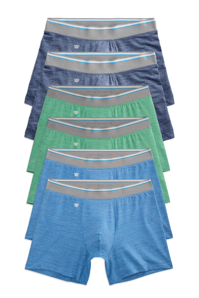 Front view of 6 pack Airknitx Boxer Brief in Morning Hike