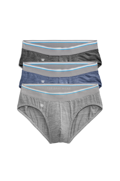 Front view of 3 Pack Airknitx Brief in Hall-of-Fame Heathers 