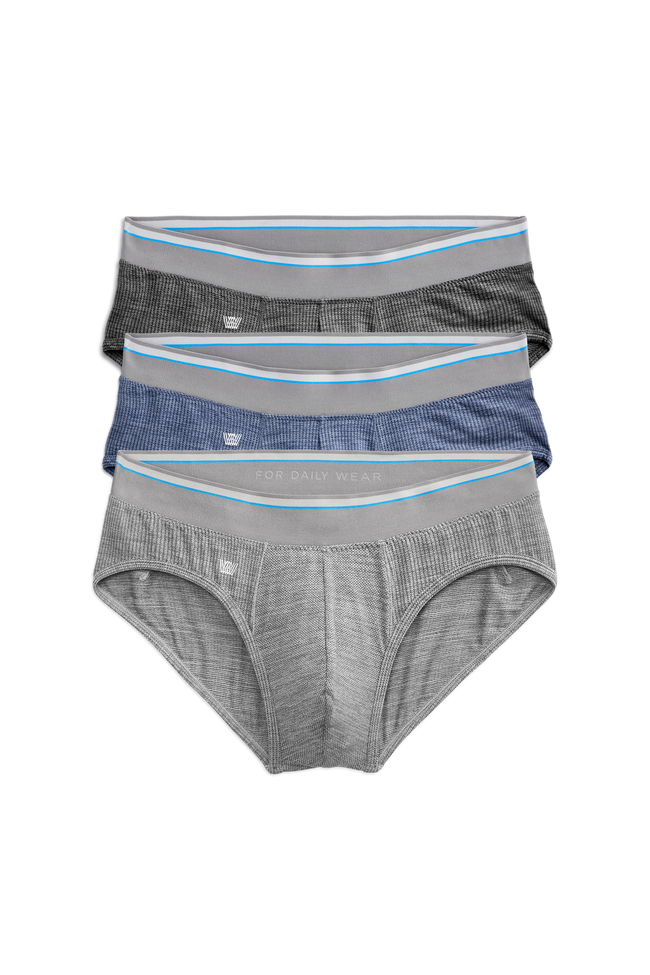 Front view of 3 Pack Airknitx Brief in Hall-of-Fame Heathers 