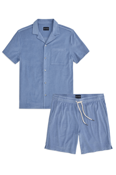 Terry Cloth Button Up + Shorts Set Desert Spring