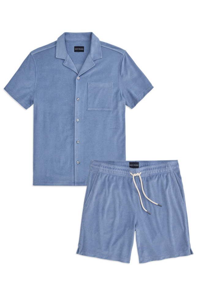 Terry Cloth Button Up + Shorts Set Desert Spring