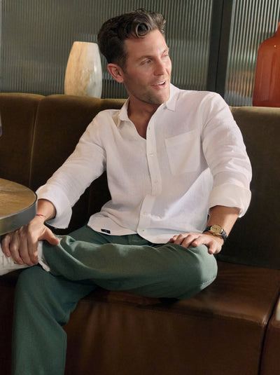 Linen Button Up in Bright White