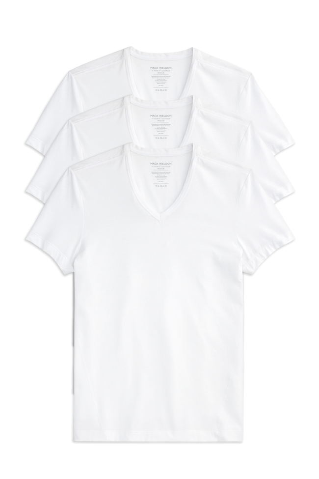 3-Pack AIRKNITˣ Cotton V-Neck Undershirt
