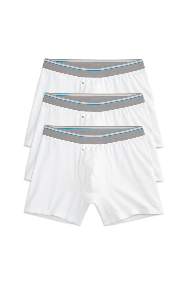 3-Pack AIRKNITˣ Cotton Boxer Briefs - With Fly
