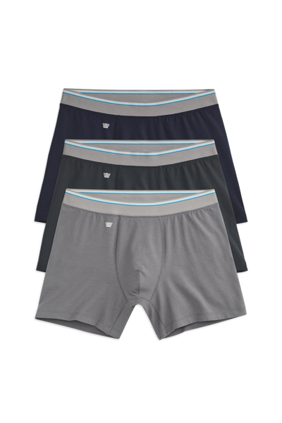 3 pack Airknitx Cotton Boxer Briefs in Fade to Black
