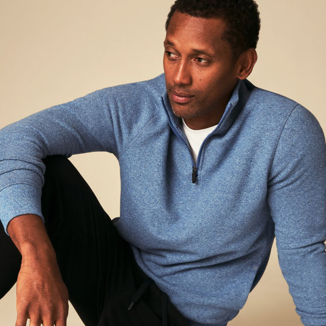 Mack Weldon Tech Merino Quarter-Zip Sweater | Performance Wool Layer