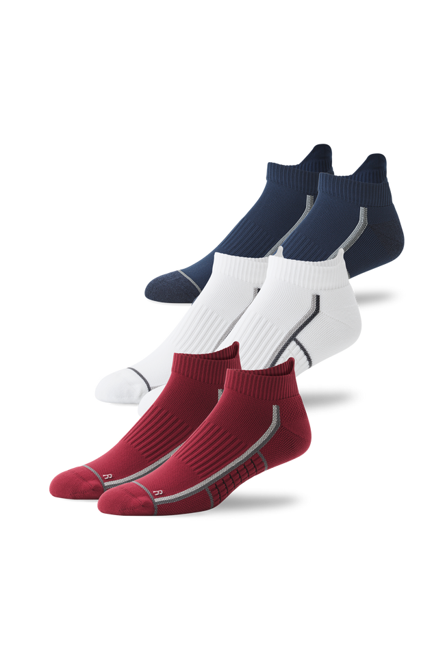 3-Pack AIRKNITˣ Ankle Socks in Multi-Color