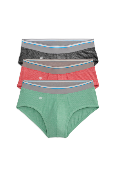 Front view of 3-Pack AIRKNITˣ Briefs in Holiday Heathers