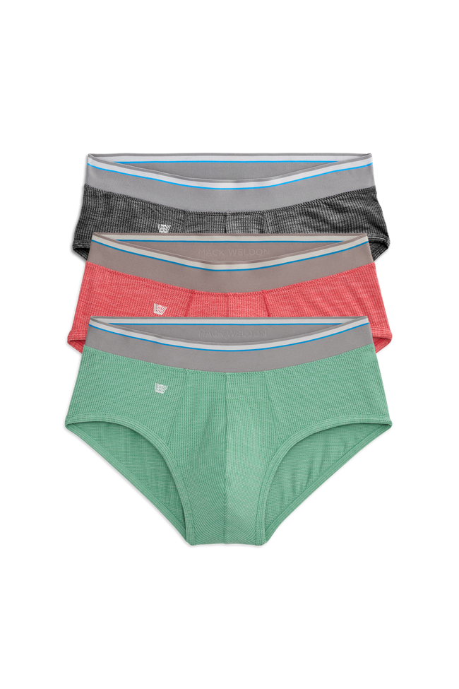 Front view of 3-Pack AIRKNITˣ Briefs in Holiday Heathers