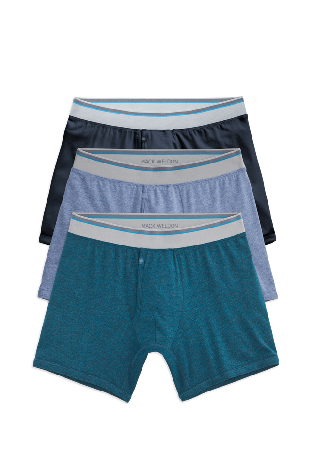 Front view of 18 hour Jersey Boxer Brief in Desert Oasis