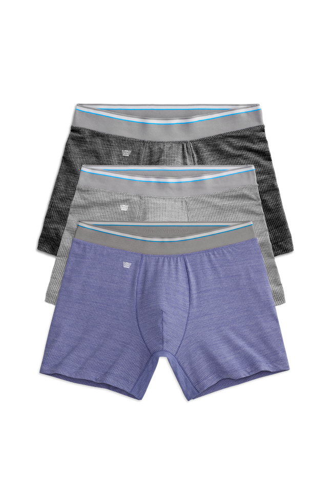 Front view of 3 pack Airknitx Boxer Brief in Under the Sea