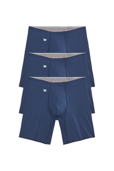 Front view of 3 pack Stealth Pro Boxer Brief in True Navy
