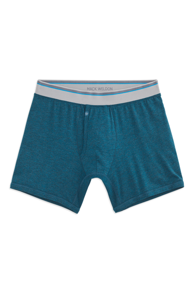 Deep Sea Heather | Front view of 18-Hour Boxer Briefs in Deep Sea Heather