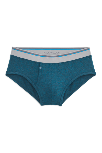 Front view of 18-Hour Jersey Brief in Deep Sea Heather