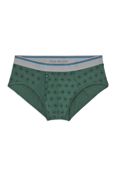 Front view of 18-Hour Jersey Brief in Greenlake - Snowburst