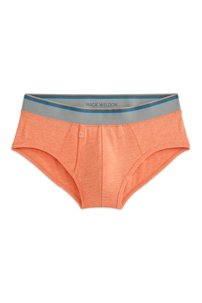 Front view of 18-Hour Brief in Shell Coral Heather
