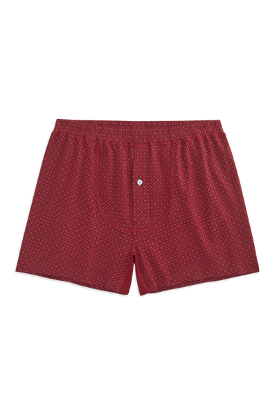 Crimmson - New Nordic  | Front view of 18-Hour Jersey Knit Boxer in Crimmson - New Nordic 