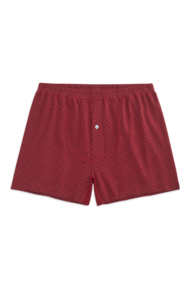 Crimmson - New Nordic  | Front view of 18-Hour Jersey Knit Boxer in Crimmson - New Nordic 