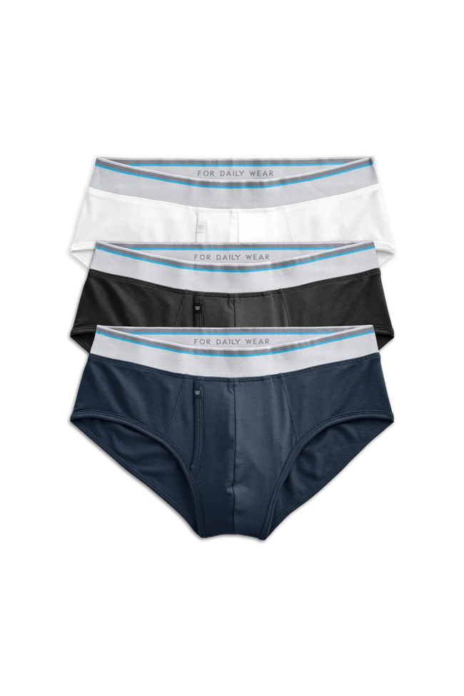Classics | Front view of 3-Pack 18-Hour Jersey Briefs in Classics 
