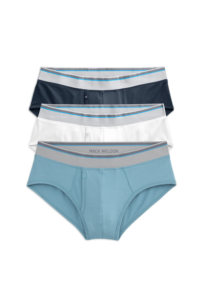 Polar Plunge | Front view of 3-Pack 18-Hour Jersey Briefs in Polar Plunge  
