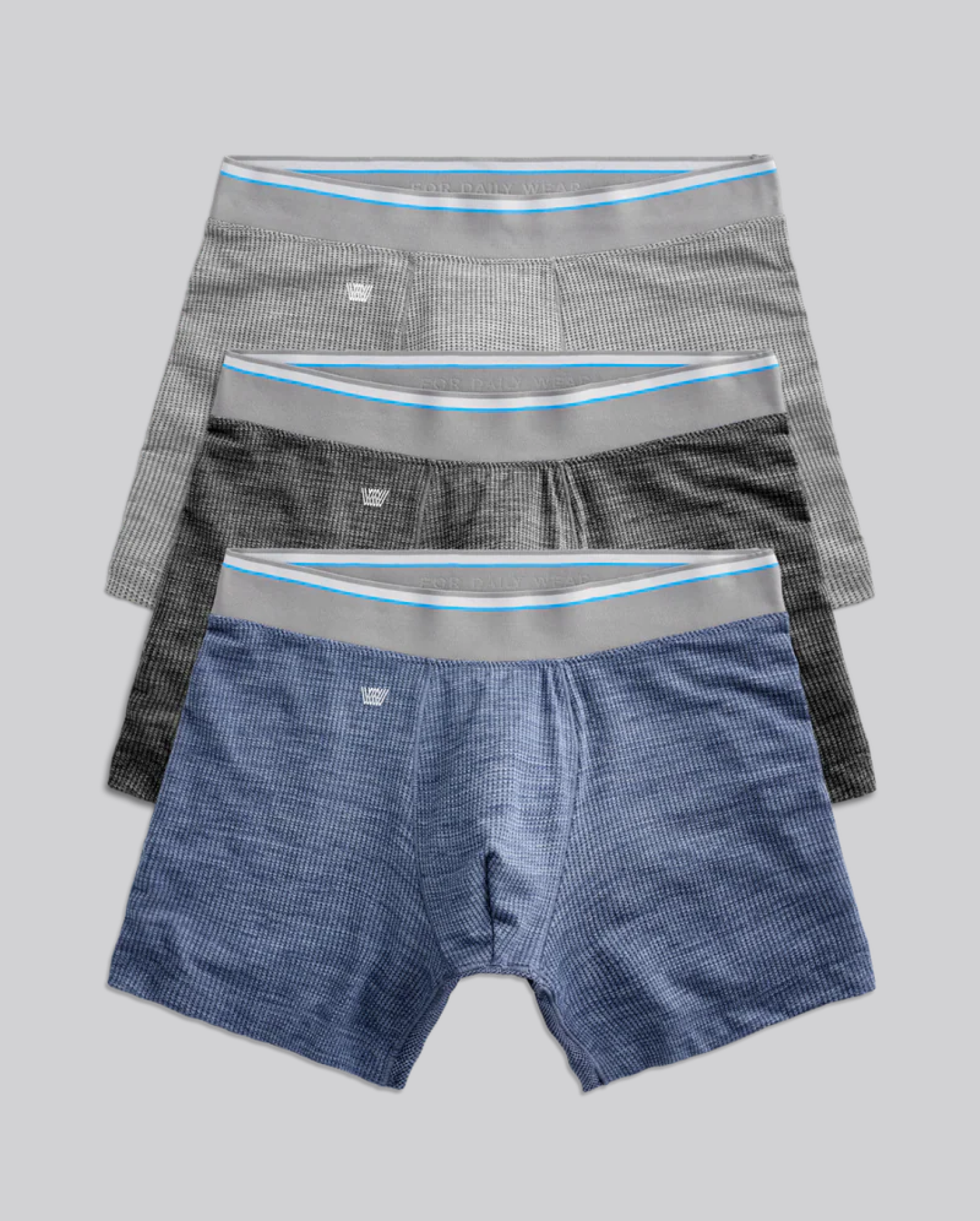 Front view of 3-Pack AIRKNITˣ Boxer Briefs Cool Heathers