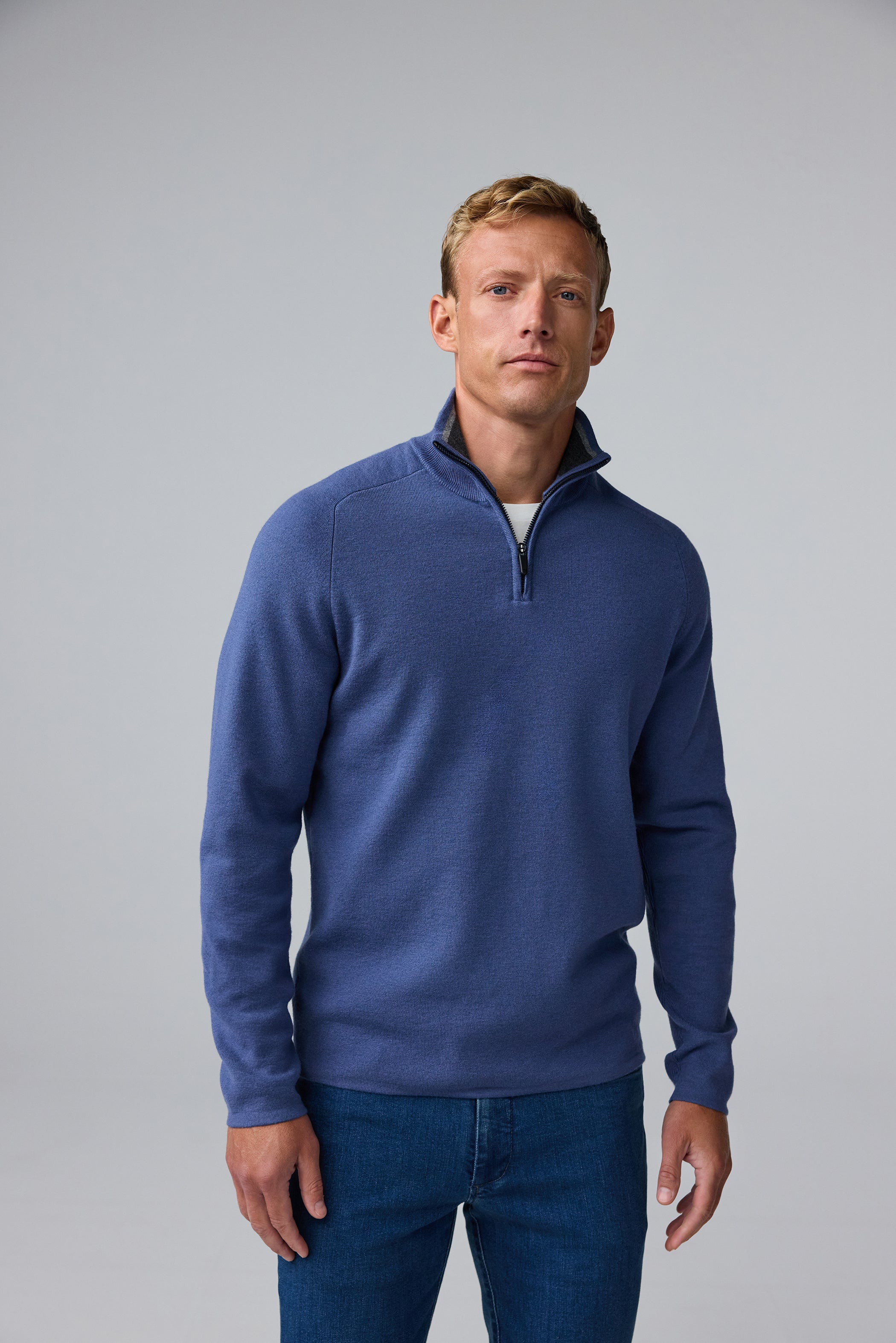 Mack Weldon Tech Merino Quarter-Zip Sweater | Performance Wool Layer