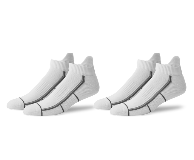2-Pack AIRKNITˣ Ankle Socks Bright White Outline