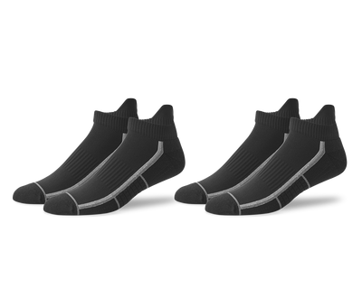 2-Pack AIRKNITˣ Ankle Socks True Black Outline