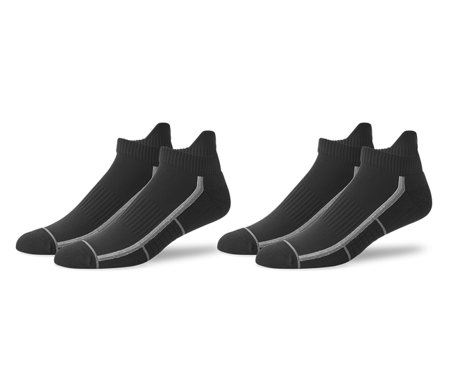 2-Pack AIRKNITˣ Ankle Socks True Black Outline
