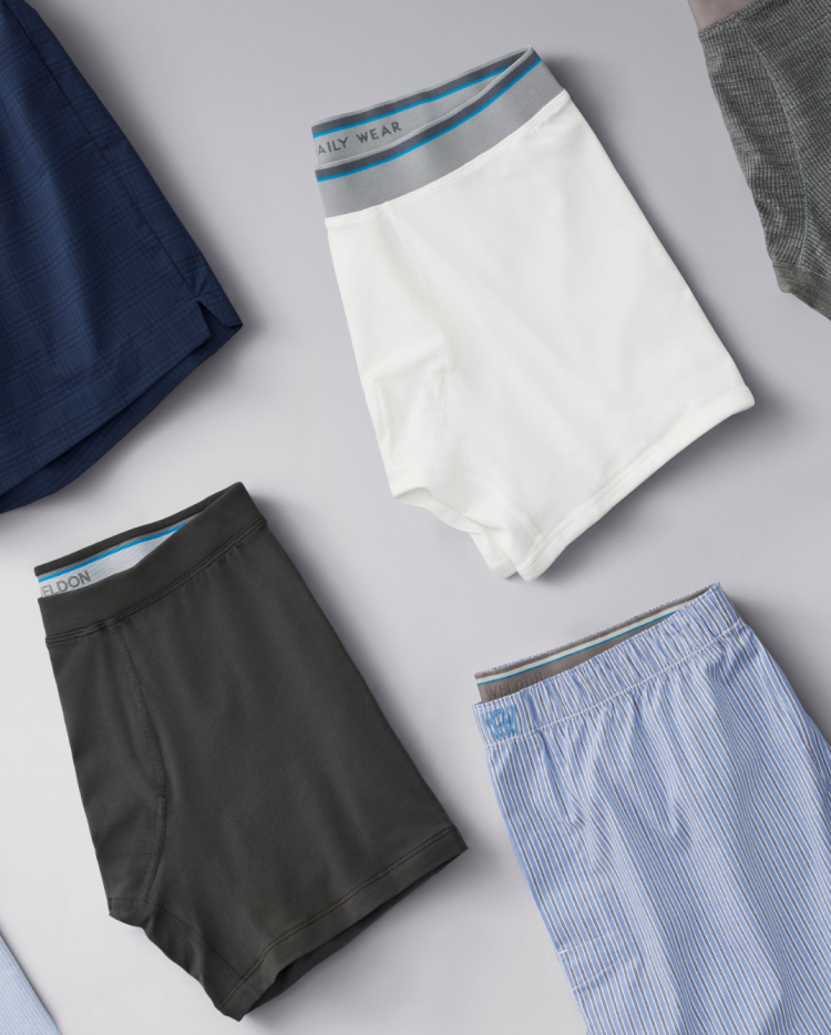 Laydown of Mack Weldon Underwear