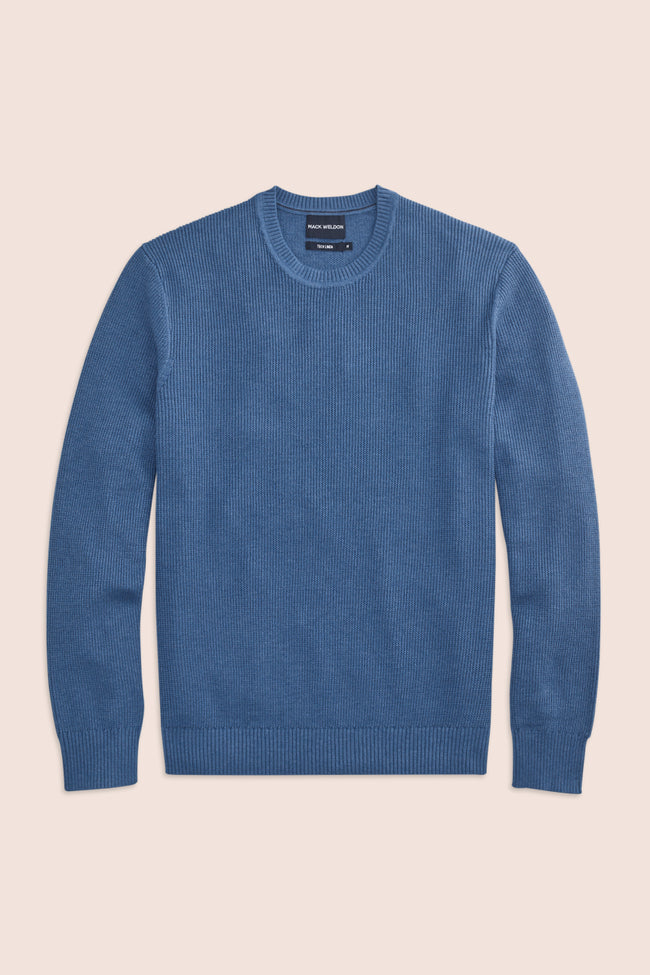 Front laydown of Tech Linen Crew Neck