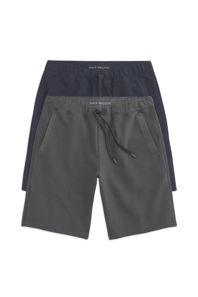 Front view of 2-Pack ACE Sweatshorts 9" in Asphalt / Total Eclipse