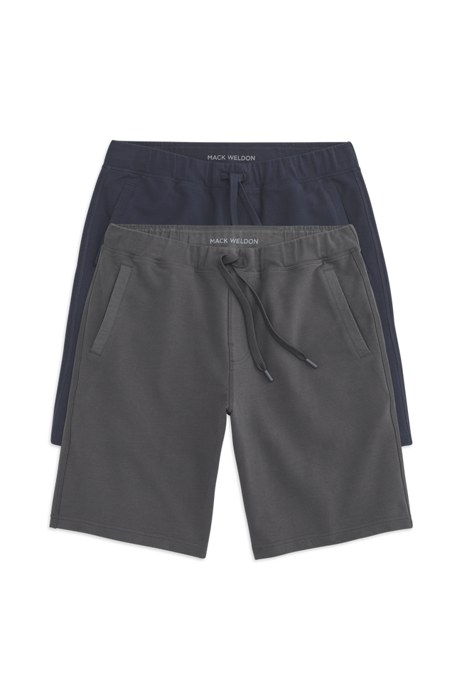 Front view of 2-Pack ACE Sweatshorts 9" in Asphalt / Total Eclipse