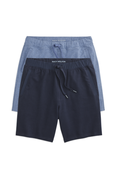 Front view of 2-Pack ACE Sweatshorts 7" in Total Eclipse / Desert Spring Heather