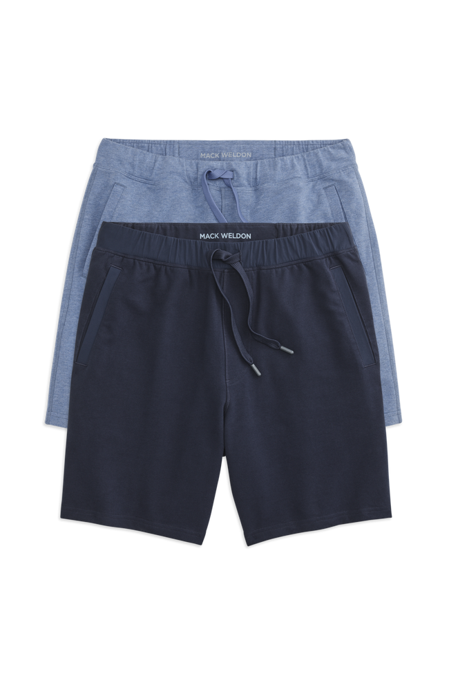 Front view of 2-Pack ACE Sweatshorts 7" in Total Eclipse / Desert Spring Heather